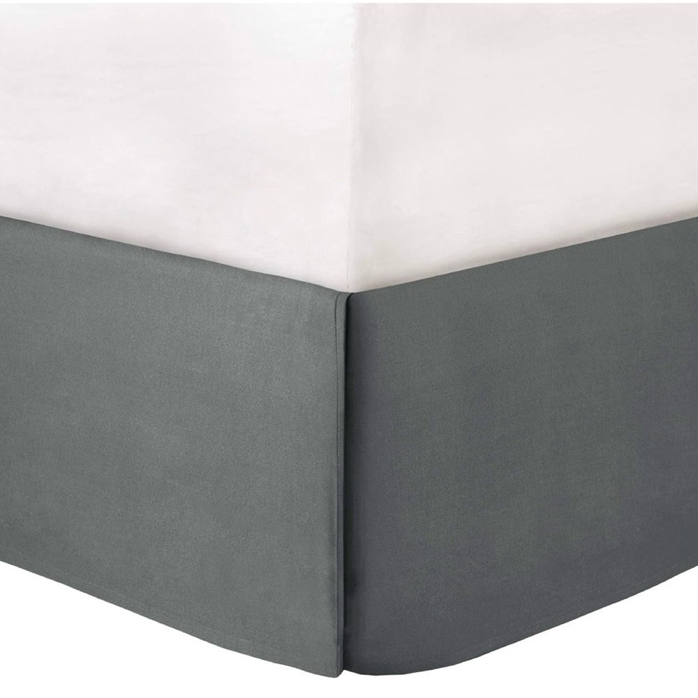 Madison Park Essentials King Gray Bed Skirt